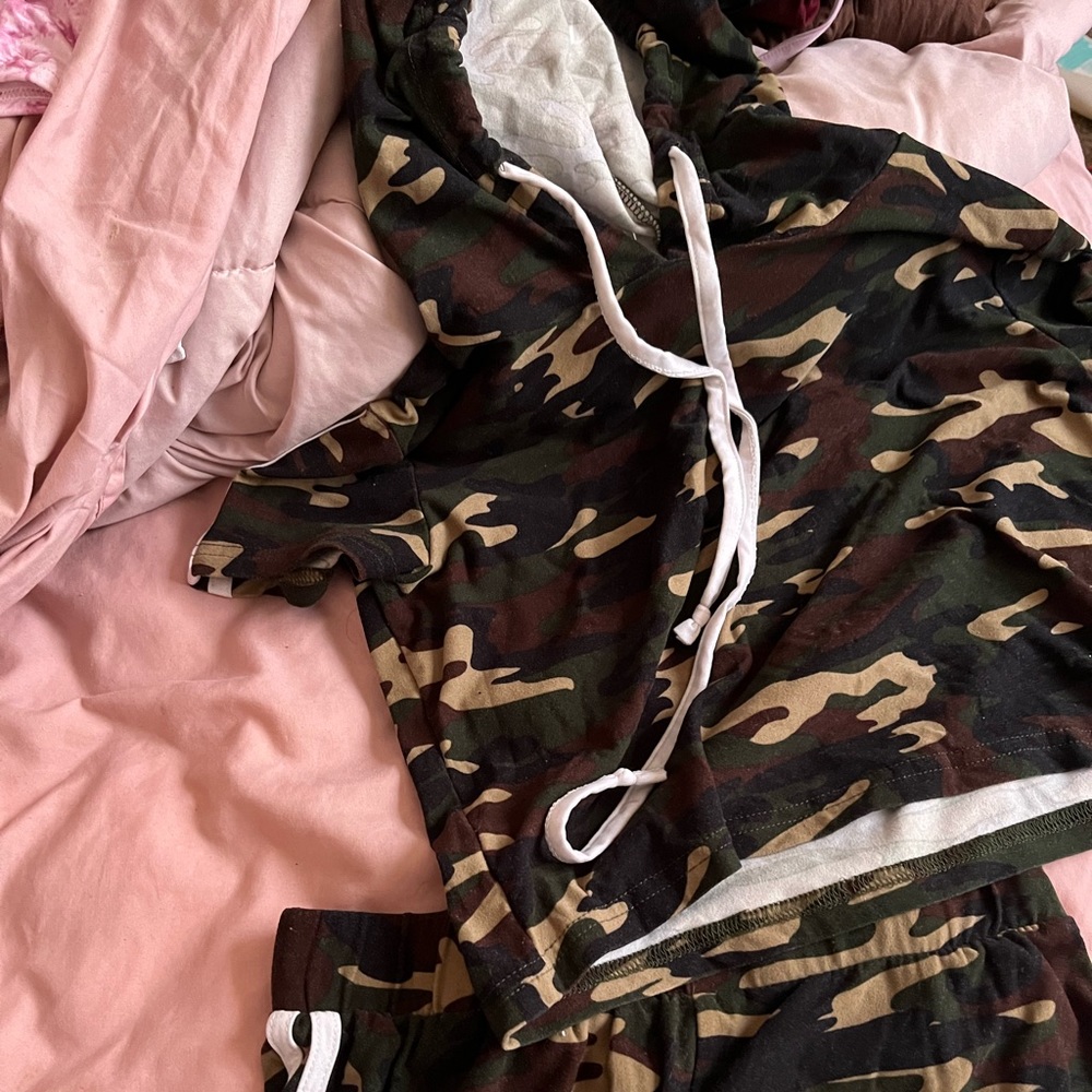 Camouflage 2 piece short set